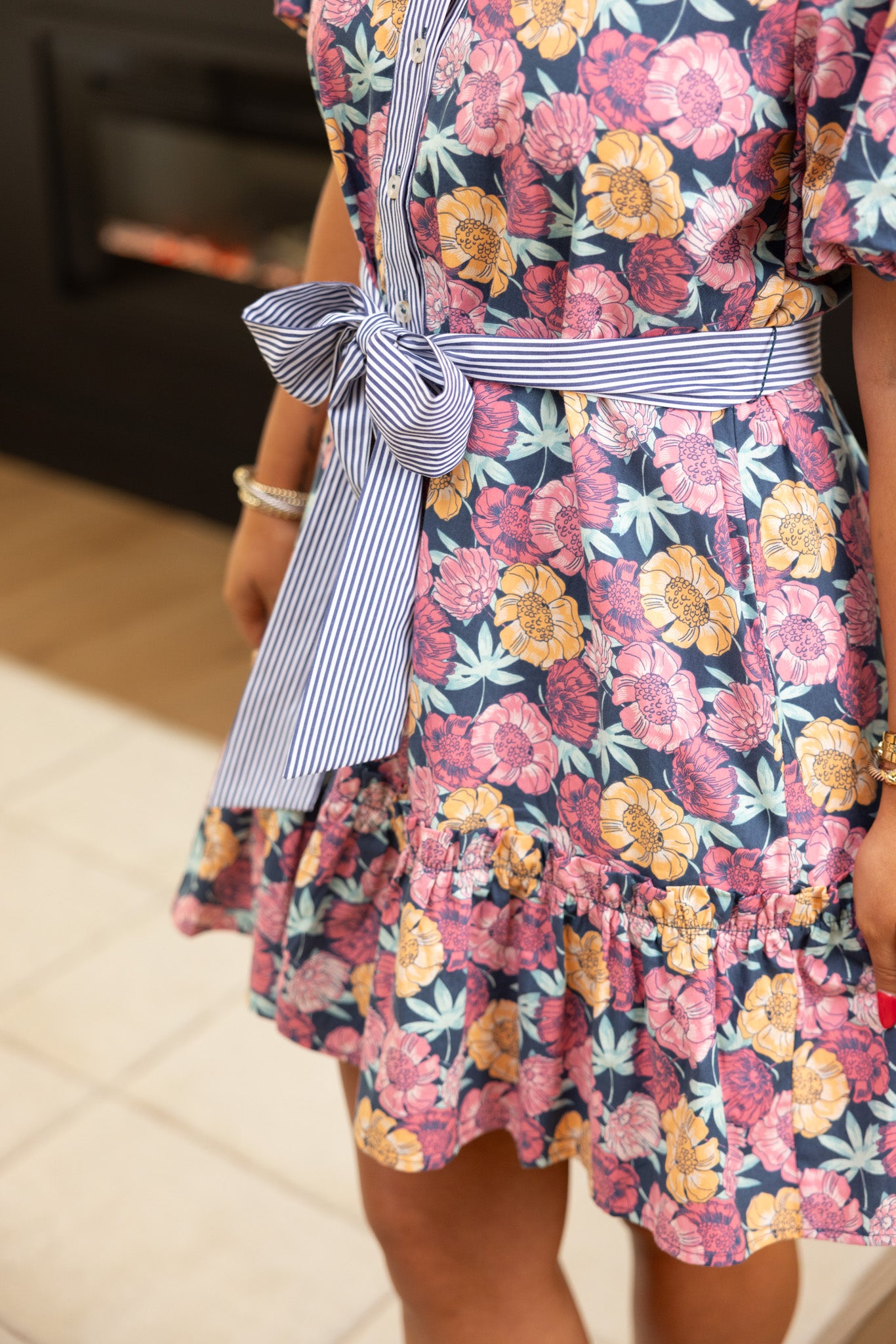 Flower Power Belted Dress